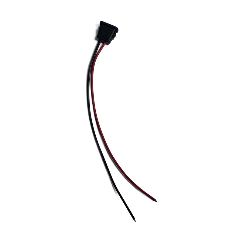 Sample 1 of 14: 2-wire pigtail with black connector housing