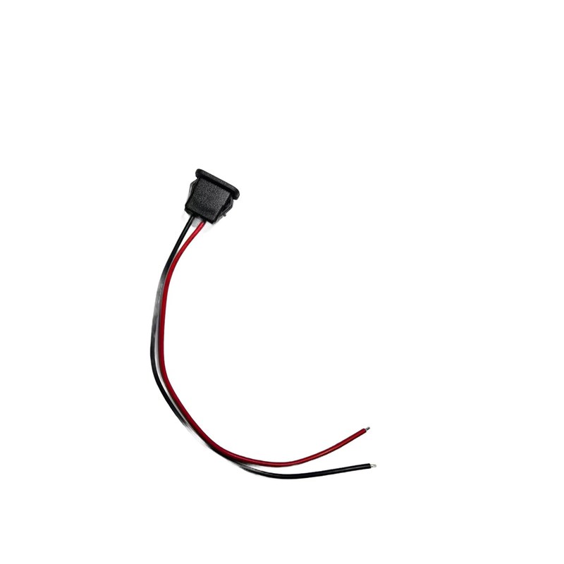 Sample 2 of 14: 2-wire pigtail with one connector housing and bare leads