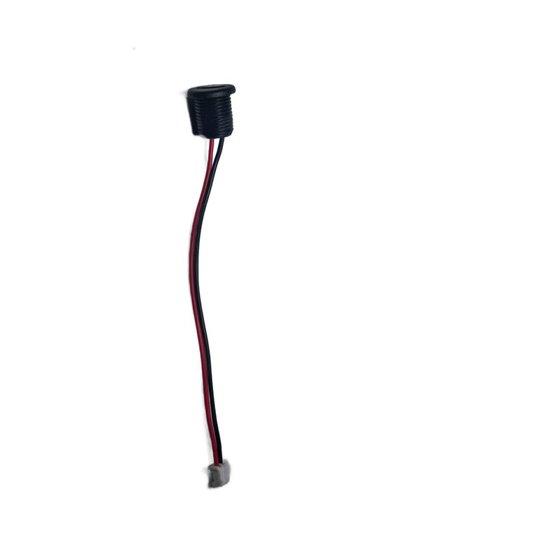 Sample 10 of 14: panel-mount threaded socket plus small 2-pin plug harness