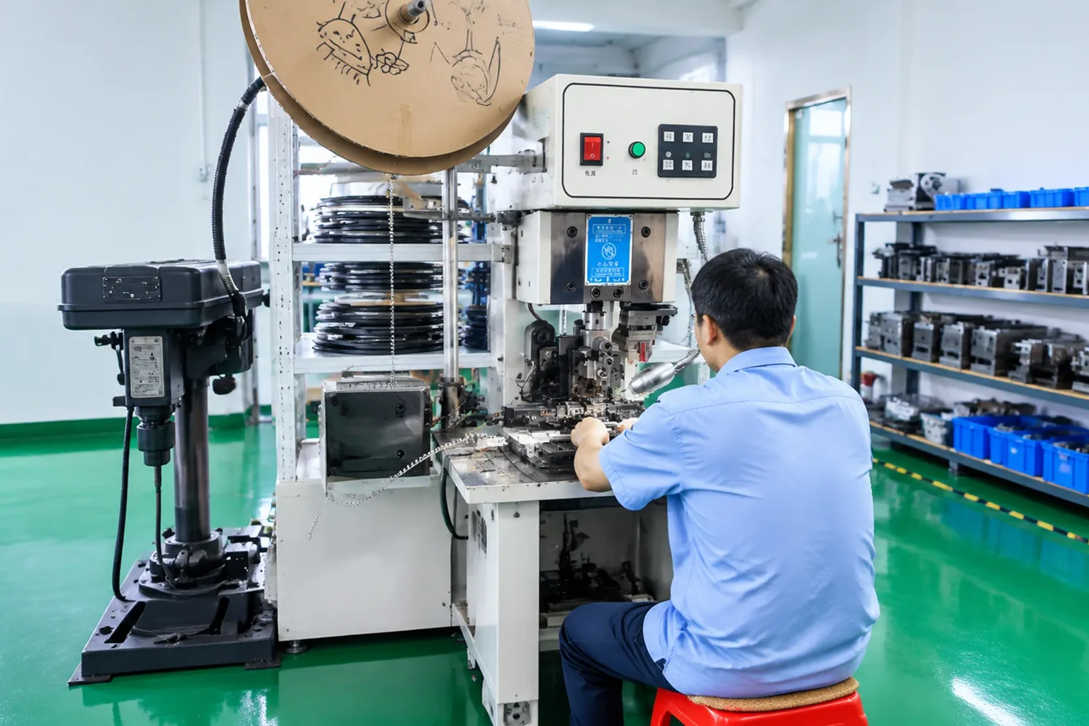Connector assembly production — customer-supplied photograph