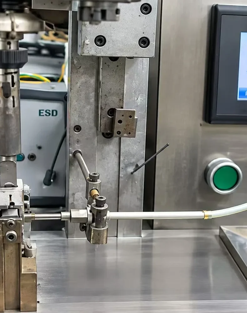 Connector assembly production — customer-supplied photograph