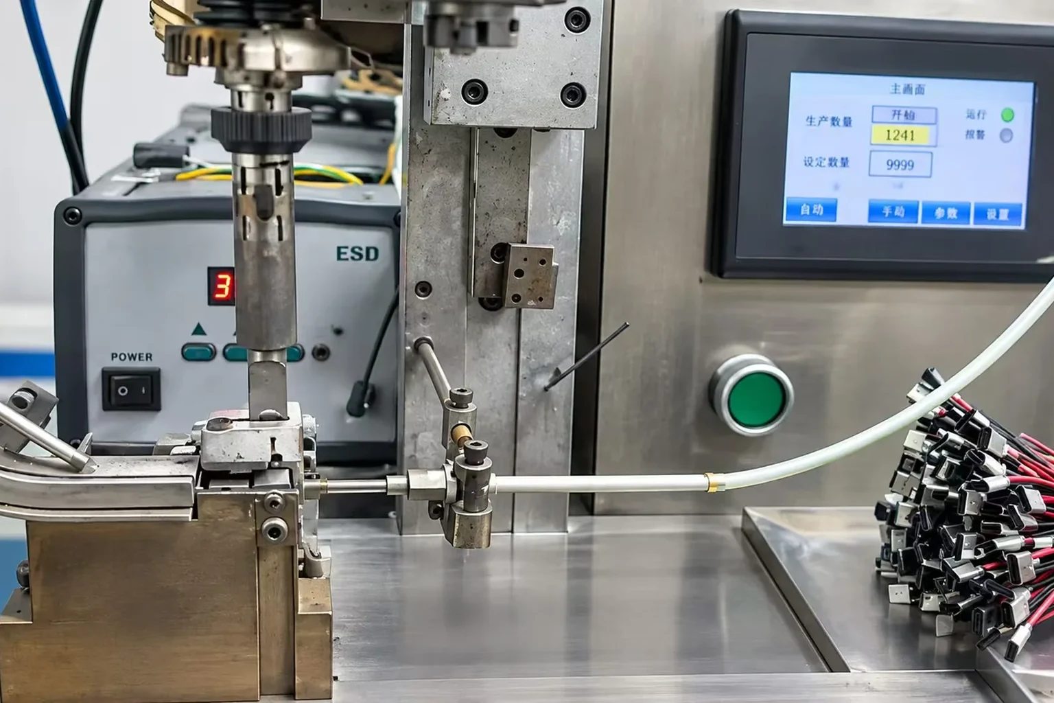 Connector assembly production — customer-supplied photograph