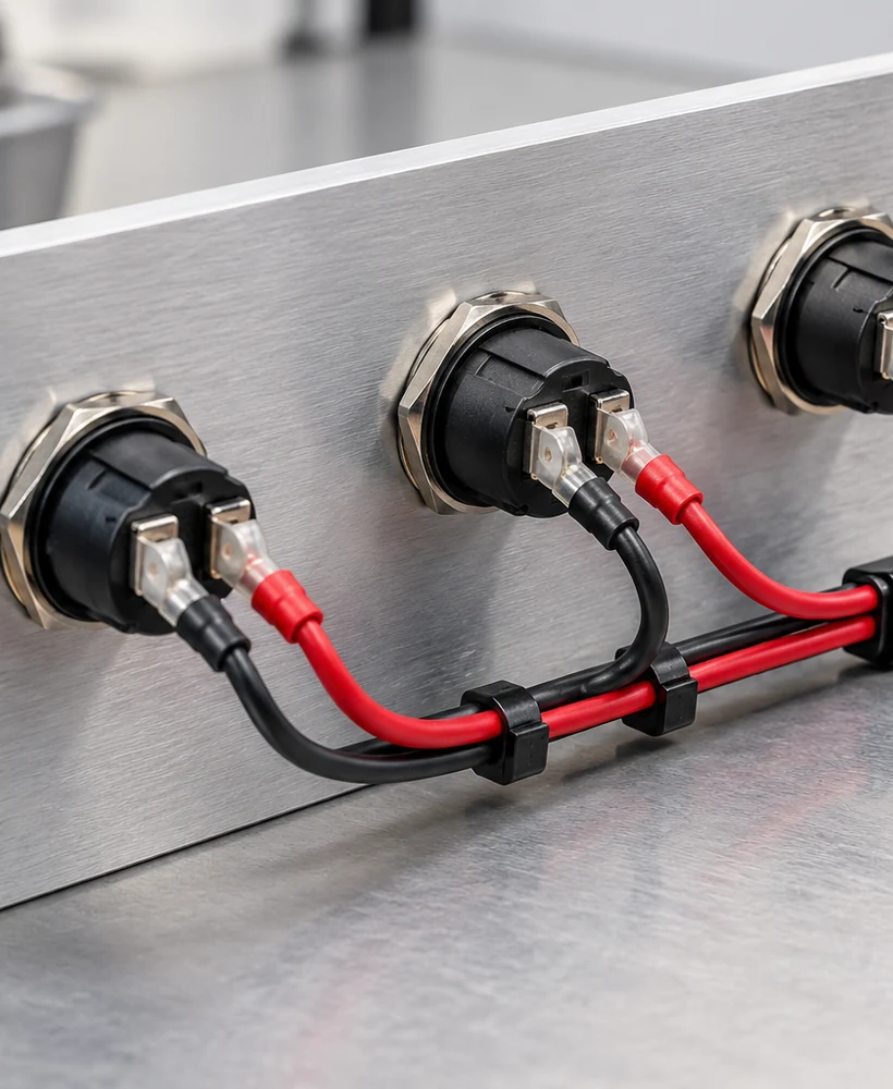 panel connectors — illustrative application scene