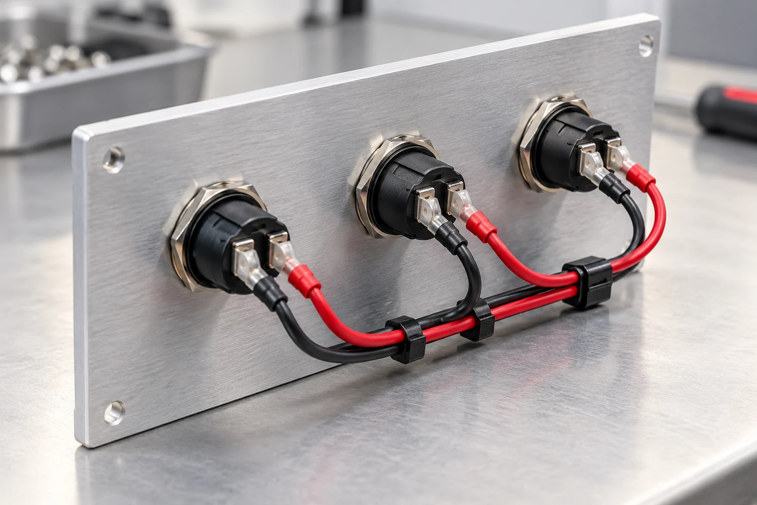 panel connectors — illustrative application scene